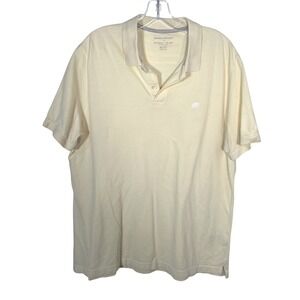 Banana Republic Butter Yellow Cotton Polo Shirt Elephant Logo Preppy XL